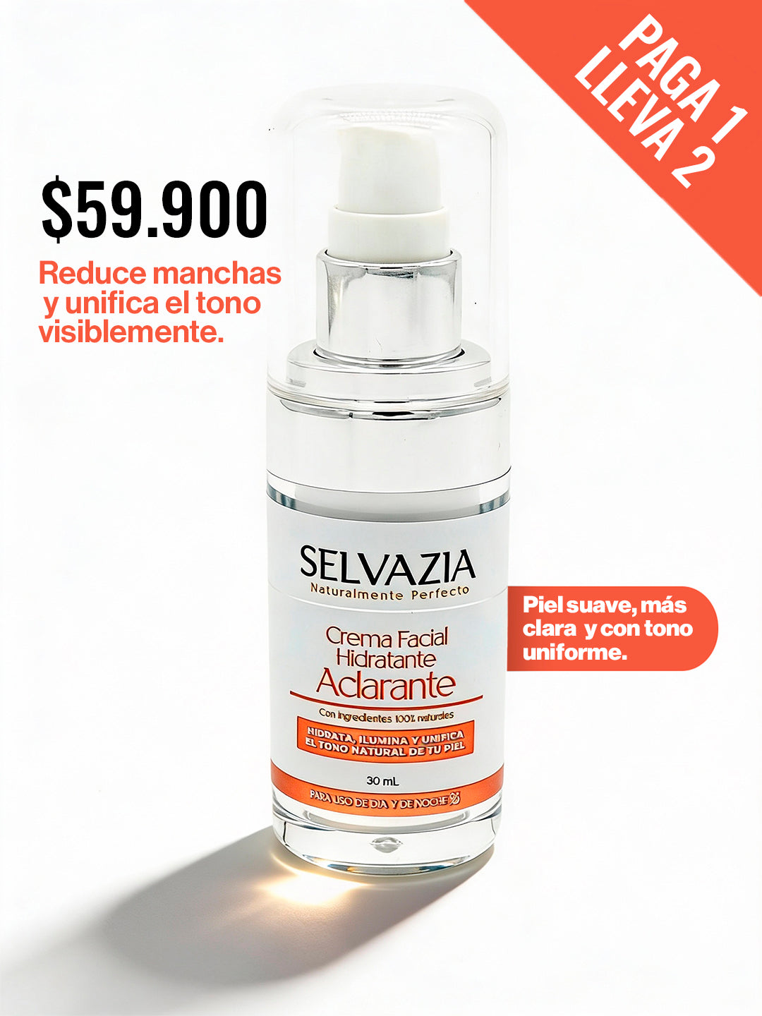 Crema Aclarante con activos de café y melaza de caña de azúcar