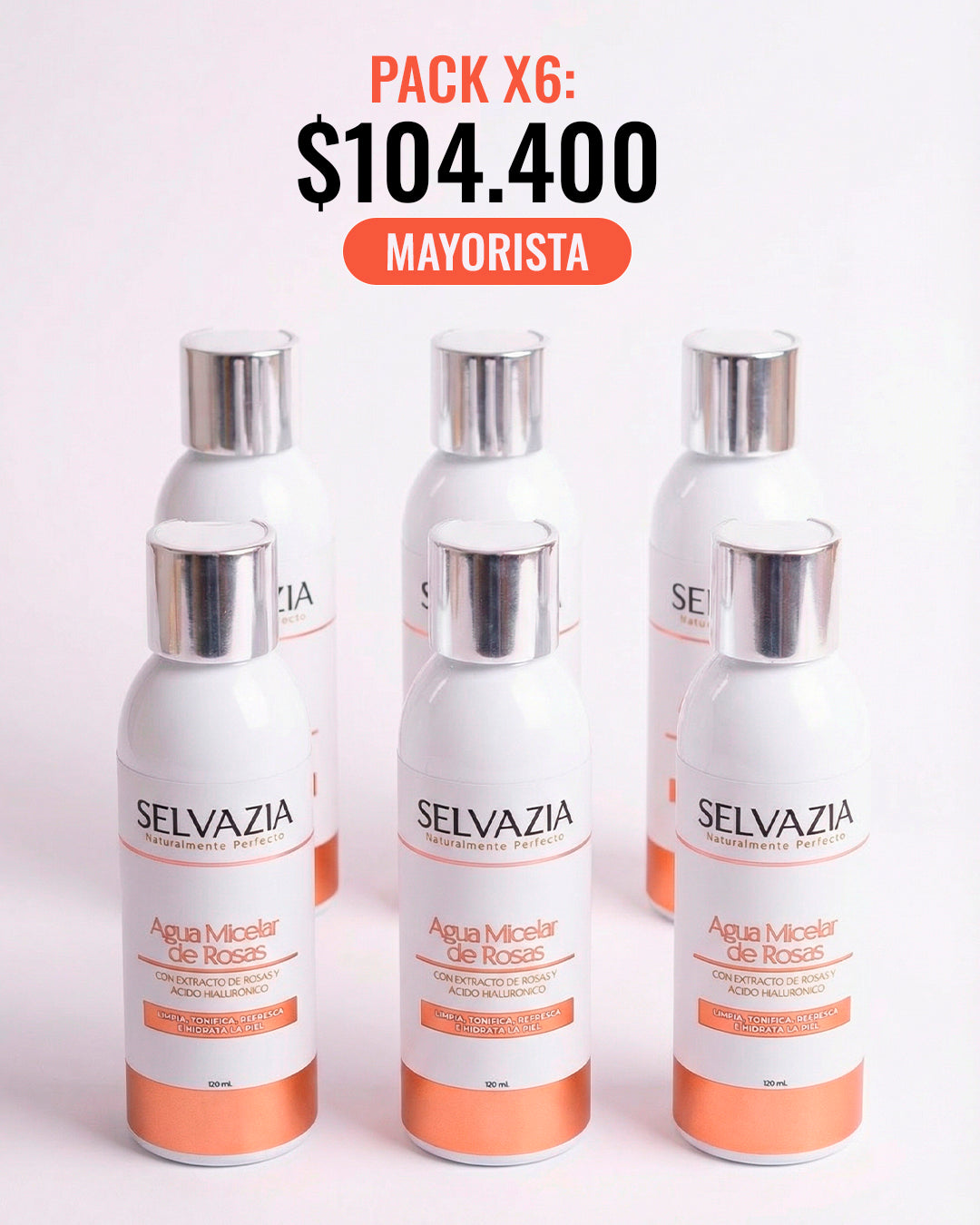 Agua Micelar de Rosas (Pack x 6)