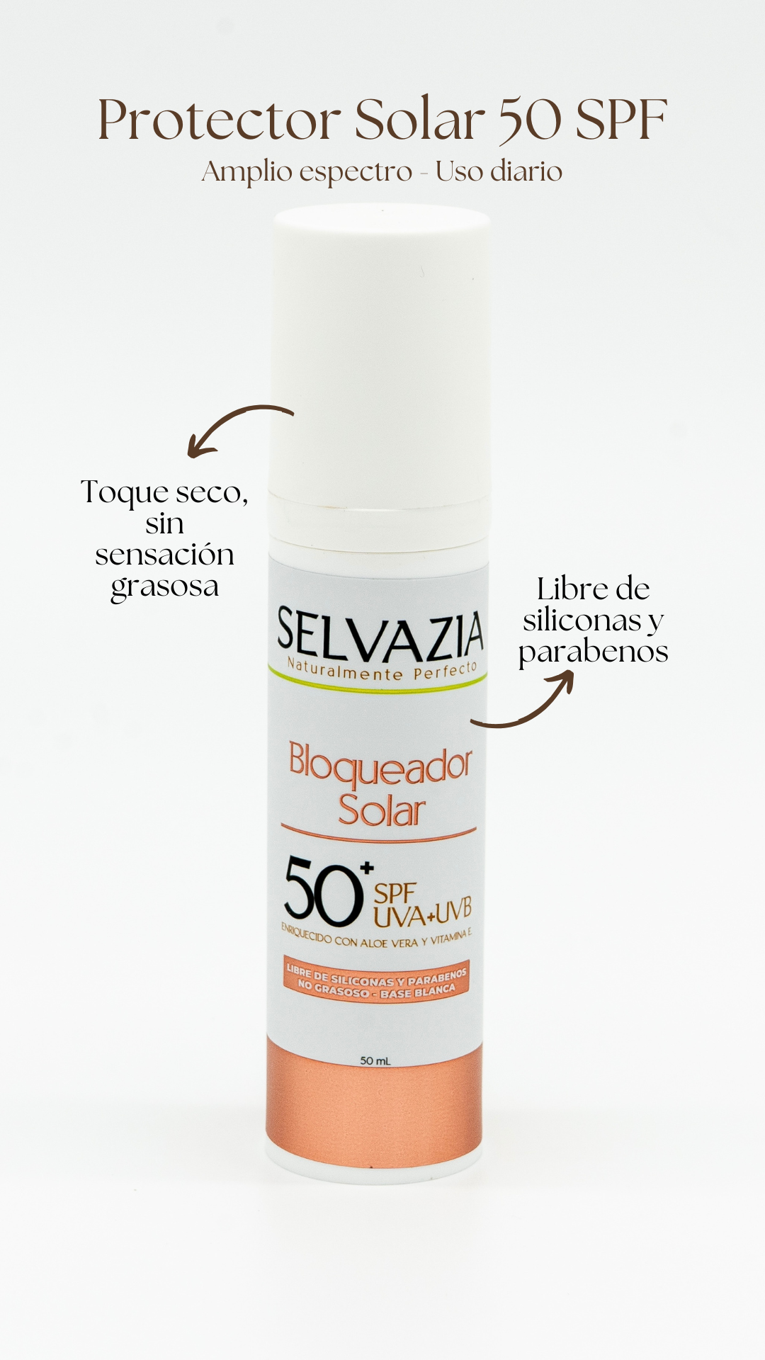 Bloqueador Solar SPF 50+ Toque Seco