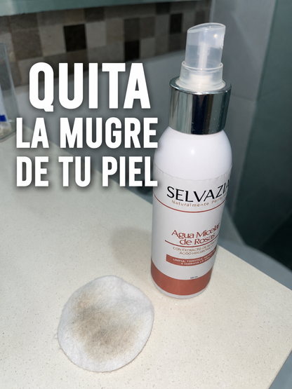 Agua Micelar de Rosas + Ácido hialurónico | Hidrata y limpia gentilmente tu piel