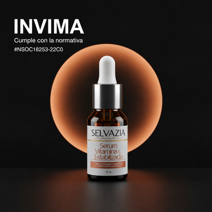 Sérum Vitamina C Estabilizada con Ácido Hialurónico | Hidrata y reduce las manchas en tu piel