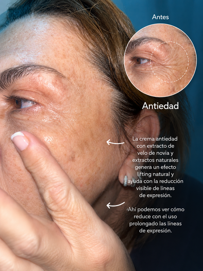 Crema Antiedad y Contorno de Ojos 15mL | Efecto Lifting -Reducción Líneas de expresión
