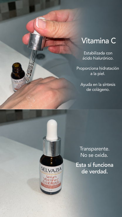 Sérum Vitamina C Estabilizada con Ácido Hialurónico | Hidrata y reduce las manchas en tu piel