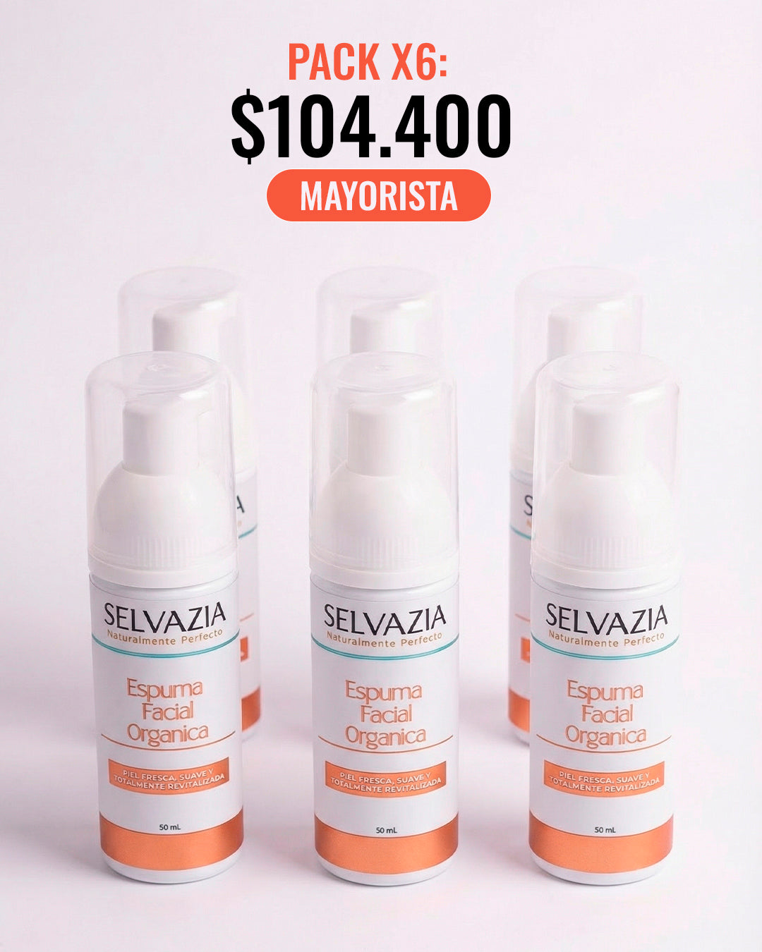 Espuma Facial Orgánica (Pack x 6)