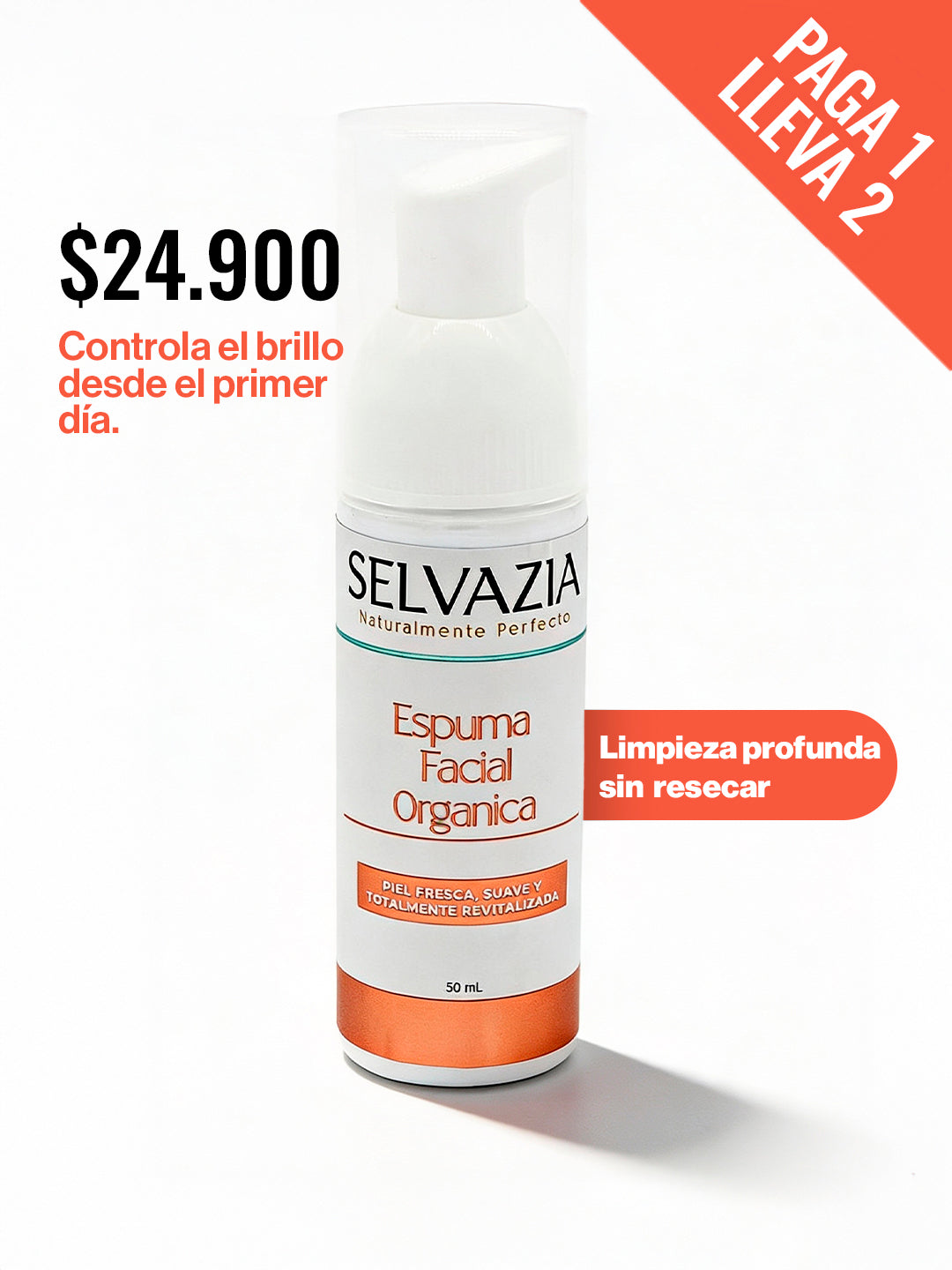 Espuma Facial Orgánica 50mL