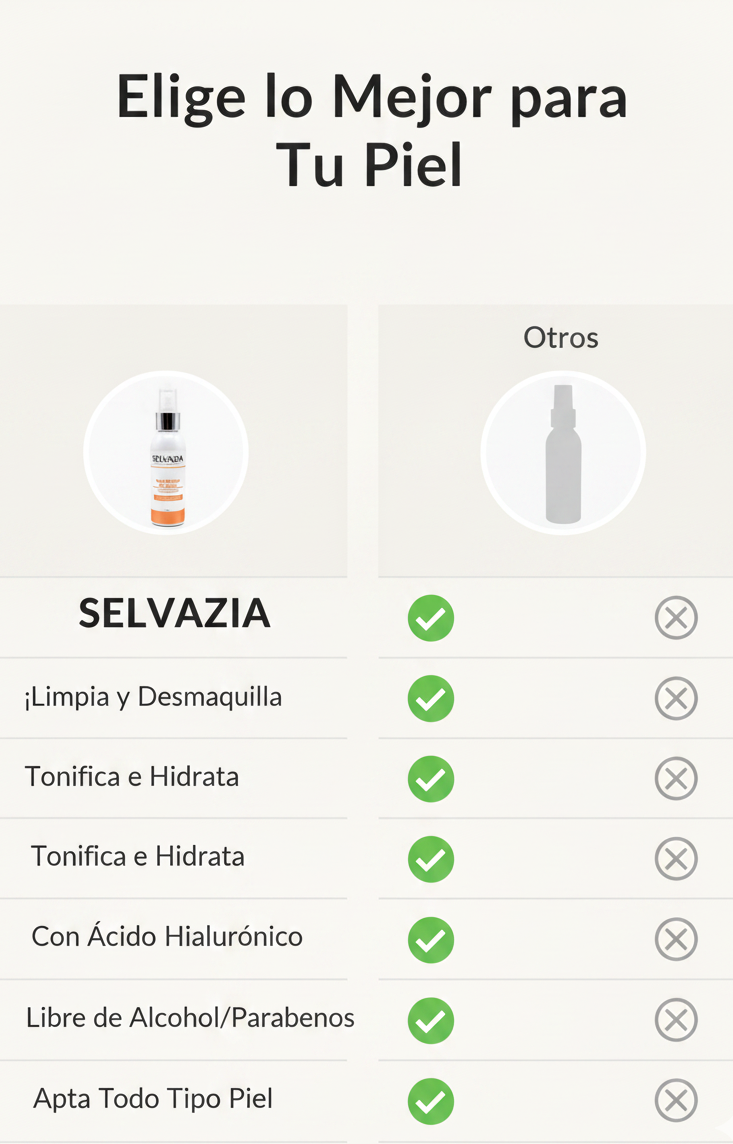 Agua Micelar de Rosas + Ácido hialurónico | Hidrata y limpia gentilmente tu piel