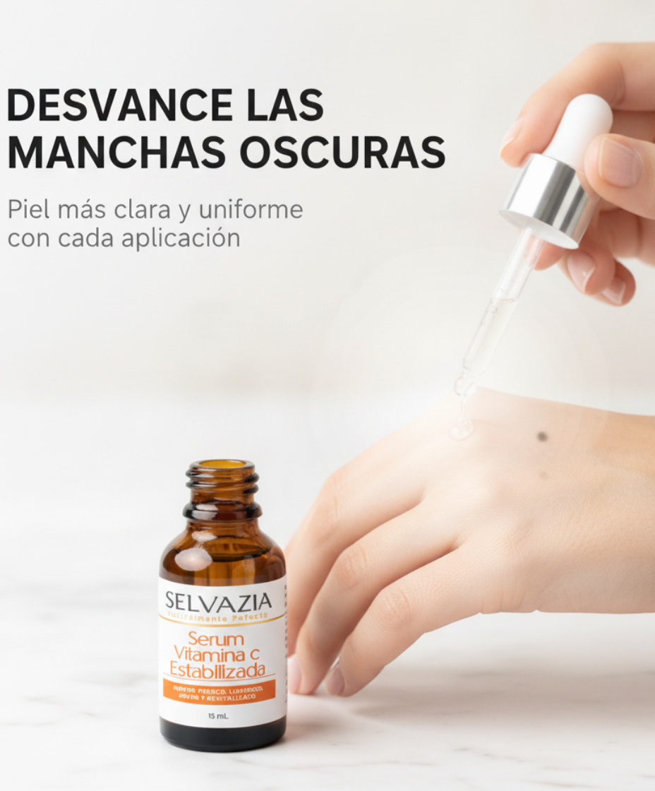 Sérum Vitamina C Estabilizada con Ácido Hialurónico | Hidrata y reduce las manchas en tu piel
