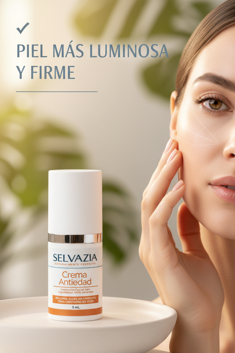 Crema Antiedad y Contorno de Ojos 15mL | Efecto Lifting -Reducción Líneas de expresión
