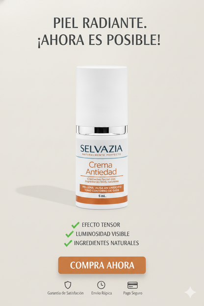 Crema Antiedad y Contorno de Ojos 15mL | Efecto Lifting -Reducción Líneas de expresión