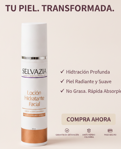 Loción Hidratante Facial Ligera 60mL | Hidrata tu piel sin sensación Grasa