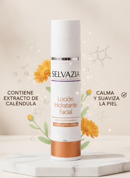 Loción Hidratante Facial Ligera 60mL | Hidrata tu piel sin sensación Grasa