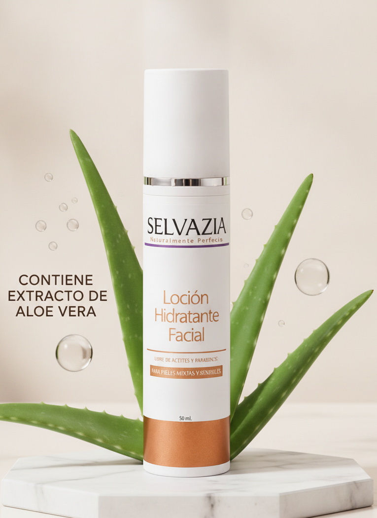Loción Hidratante Facial Ligera 60mL | Hidrata tu piel sin sensación Grasa