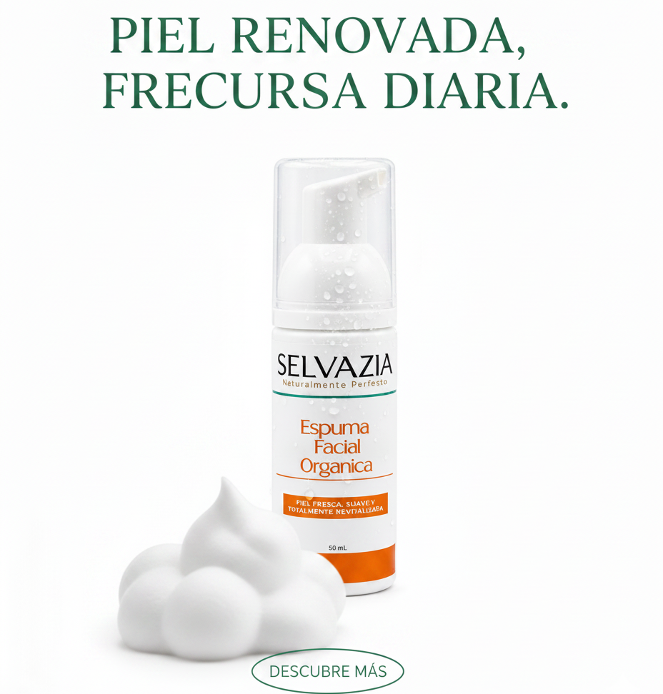 Espuma Facial Orgánica - Limpieza facial profunda sin maltratar tu piel