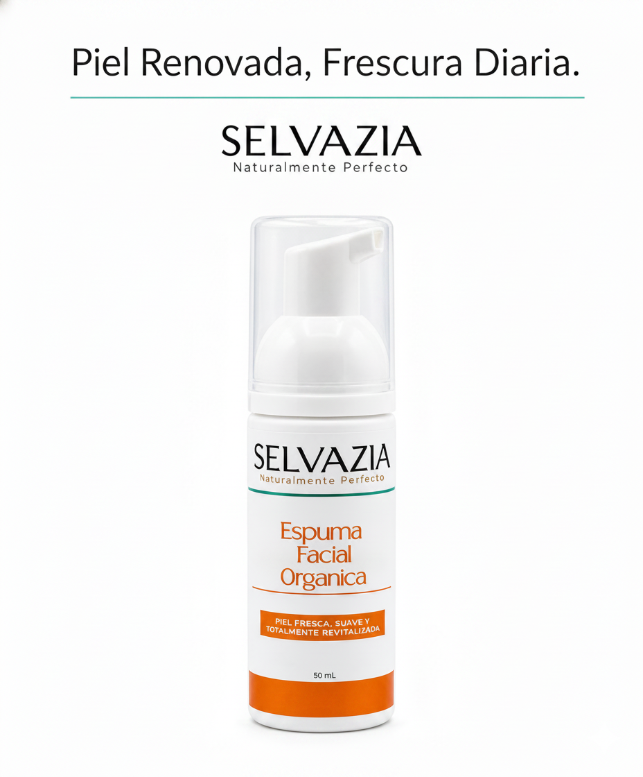 Espuma Facial Orgánica - Limpieza facial profunda sin maltratar tu piel